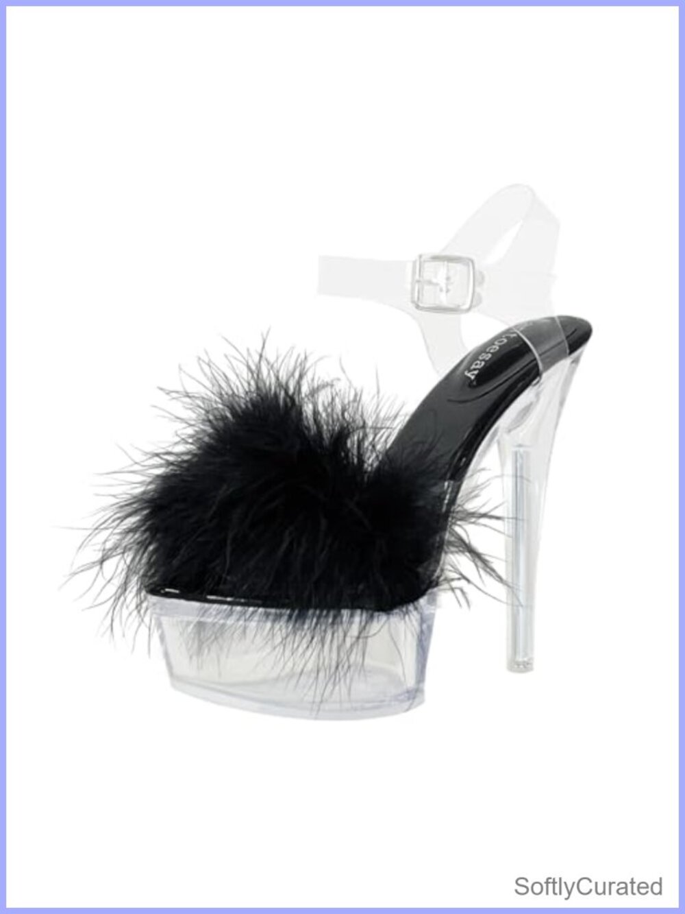 Faux Leather Platform Stiletto Heeled Sandals Ankle Strap Party Wedding